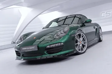 CSR Frontspoiler | Cup-Spoilerlippe mit ABE für Porsche 987 Boxster CSL725-S strukturiert schwarz matt (keine Lackierung erforderlich)