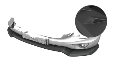 CSR Frontspoiler | Cup-Spoilerlippe mit ABE für Porsche Cayenne (Typ 92A) CSL966-L Lackierung erforderlich (unlackiert roh)
