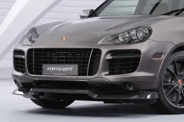 CSR Frontspoiler | Cup-Spoilerlippe mit ABE für Porsche Cayenne (Typ 9PA) CSL849-C Carbon Look Hochglanz (keine Lackierung erforderlich)
