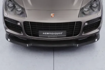 CSR Frontspoiler | Cup-Spoilerlippe mit ABE für Porsche Cayenne (Typ 9PA) CSL849-C Carbon Look Hochglanz (keine Lackierung erforderlich)