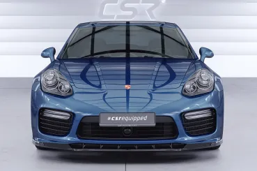 CSR Frontspoiler | Cup-Spoilerlippe mit ABE für Porsche Panamera 1 GTS/Turbo CSL371-S strukturiert schwarz matt (keine Lackierung erforderlich)