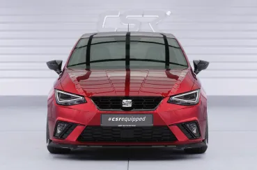 CSR Frontspoiler | Cup-Spoilerlippe mit ABE für Seat Ibiza 5 (6F) CSL918-C Carbon Look Hochglanz (keine Lackierung erforderlich)