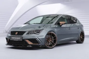 CSR Frontspoiler | Cup-Spoilerlippe mit ABE für Seat Leon 3 (Typ 5F) Cupra R  CSL885-G Glossy schwarz Hochglanz (keine Lackierung erforderlich)