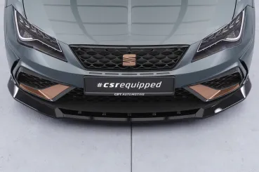 CSR Frontspoiler | Cup-Spoilerlippe mit ABE für Seat Leon 3 (Typ 5F) Cupra R  CSL885-L Lackierung erforderlich (unlackiert roh)