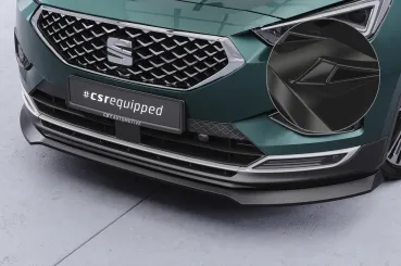 CSR Frontspoiler | Cup-Spoilerlippe mit ABE für Seat Tarraco CSL946-G Glossy schwarz Hochglanz (keine Lackierung erforderlich)