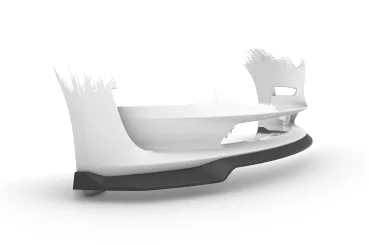 CSR Frontspoiler | Cup-Spoilerlippe mit ABE für Tesla Model 3 CSL701-S strukturiert schwarz matt (keine Lackierung erforderlich)