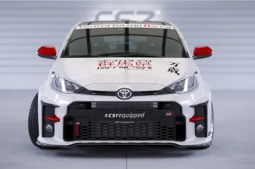 CSR Frontspoiler | Cup-Spoilerlippe mit ABE für Toyota GR Yaris (XP21) CSL535-C Carbon Look Hochglanz (keine Lackierung erforderlich)
