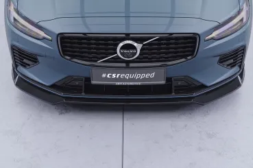 CSR Frontspoiler | Cup-Spoilerlippe mit ABE für Volvo S60 (3.Gen) CSL939-G Glossy schwarz Hochglanz (keine Lackierung erforderlich)