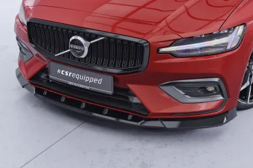 CSR Frontspoiler | Cup-Spoilerlippe mit ABE für Volvo S60 (3. Gen) / V60 (2. Gen) CSL830-G Glossy schwarz Hochglanz (keine Lackierung erforderlich)