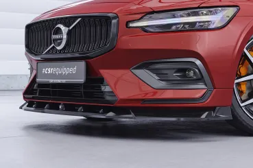 CSR Frontspoiler | Cup-Spoilerlippe mit ABE für Volvo S60 (3. Gen) / V60 (2. Gen) CSL830-G Glossy schwarz Hochglanz (keine Lackierung erforderlich)