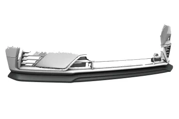 CSR Frontspoiler | Cup-Spoilerlippe mit ABE für Volvo S90 / V80 R-Design CSL015-S strukturiert schwarz matt (keine Lackierung erforderlich)