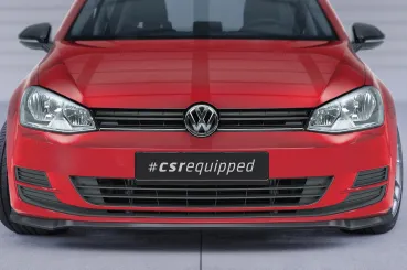 CSR Frontspoiler | Cup-Spoilerlippe mit ABE für VW Golf 7 CSL500-S strukturiert schwarz matt (keine Lackierung erforderlich)
