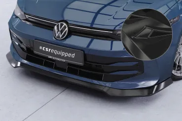 CSR Frontspoiler | Cup-Spoilerlippe mit ABE für VW Golf 8 CSL940-G Glossy schwarz Hochglanz (keine Lackierung erforderlich)