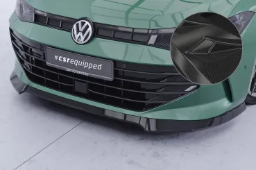 CSR Frontspoiler | Cup-Spoilerlippe mit ABE für VW Passat B9 Variant CSL921-C Carbon Look Hochglanz (keine Lackierung erforderlich)
