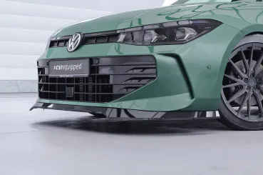 CSR Frontspoiler | Cup-Spoilerlippe mit ABE für VW Passat B9 Variant CSL921-C Carbon Look Hochglanz (keine Lackierung erforderlich)