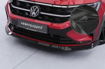 CSR Frontspoiler | Cup-Spoilerlippe mit ABE für VW Taigo (Typ CS) CSL924-C Carbon Look Hochglanz (keine Lackierung erforderlich)