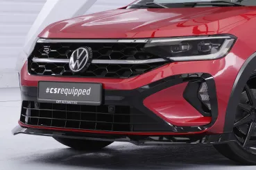 CSR Frontspoiler | Cup-Spoilerlippe mit ABE für VW Taigo (Typ CS) CSL924-S strukturiert schwarz matt (keine Lackierung erforderlich)