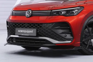 CSR Frontspoiler | Cup-Spoilerlippe mit ABE für VW Tiguan 3 R-Line CSL954-G Glossy schwarz Hochglanz (keine Lackierung erforderlich)