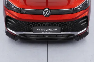 CSR Frontspoiler | Cup-Spoilerlippe mit ABE für VW Tiguan 3 R-Line CSL954-G Glossy schwarz Hochglanz (keine Lackierung erforderlich)