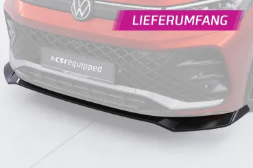 CSR Frontspoiler | Cup-Spoilerlippe mit ABE für VW Tiguan 3 R-Line CSL954-S strukturiert schwarz matt (keine Lackierung erforderlich)