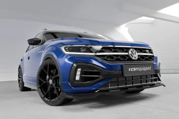 CSR Frontspoiler | Cup-Spoilerlippe mit ABE für VW T-Roc (Typ A1) R CSL923-C Carbon Look Hochglanz (keine Lackierung erforderlich)