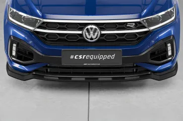 CSR Frontspoiler | Cup-Spoilerlippe mit ABE für VW T-Roc (Typ A1) R CSL923-G Glossy schwarz Hochglanz (keine Lackierung erforderlich)