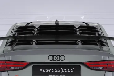 CSR Heckscheibenblende mit ABE für Audi A3 / S3 / RS3 (8V) Limousine HSB139-S Strukturiert schwarz matt (keine Lackierung erforderlich)