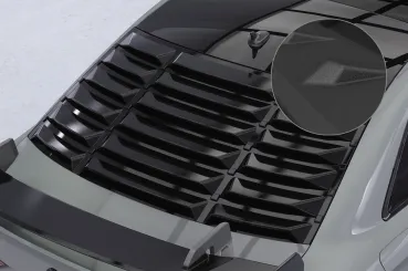 CSR Heckscheibenblende mit ABE für Audi A3 / S3 / RS3 (8V) Limousine HSB139-S Strukturiert schwarz matt (keine Lackierung erforderlich)