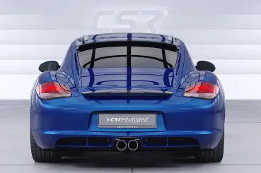 CSR Heckscheibenblende mit ABE für Porsche Cayman 987C HSB102-S strukturiert schwarz matt (keine Lackierung erforderlich)
