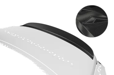CSR Heckspoiler | Heckflügel mit ABE für Bentley Continental (2.Gen) HF334-C Carbon Look Hochglanz (keine Lackierung erforderlich)