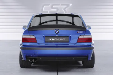 CSR Heckspoiler | Heckflügel mit ABE für BMW 3er E36 Coupe HF987-C Carbon Look Hochglanz (keine Lackierung erforderlich)