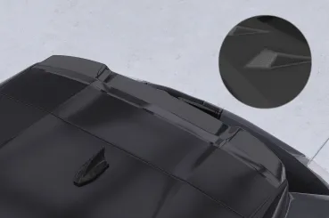 CSR Heckspoiler | Heckflügel mit ABE für Peugeot 2008 II / e-2008 HF186-S strukturiert schwarz matt (keine Lackierung erforderlich)