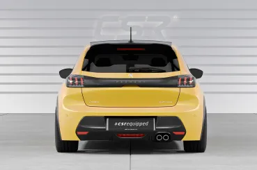 CSR Heckspoiler | Heckflügel mit ABE für Peugeot 208 II HF057-G Glossy schwarz Hochglanz (keine Lackierung erforderlich)