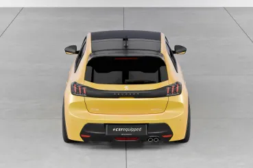 CSR Heckspoiler | Heckflügel mit ABE für Peugeot 208 II HF057-S strukturiert schwarz matt (keine Lackierung erforderlich)