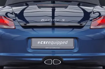 CSR Heckspoiler | Heckflügel mit ABE für Porsche Boxster 987 HF741-C Carbon Look Hochglanz (keine Lackierung erforderlich)