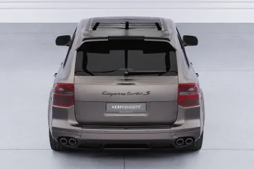 CSR Heckspoiler | Heckflügel mit ABE für Porsche Cayenne (Typ 9PA) Turbo HF137-C Carbon Look Hochglanz (keine Lackierung erforderlich)
