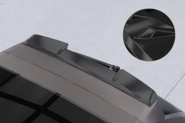 CSR Heckspoiler | Heckflügel mit ABE für Porsche Cayenne (Typ 9PA) Turbo HF137-G Glossy schwarz Hochglanz (keine Lackierung erforderlich)