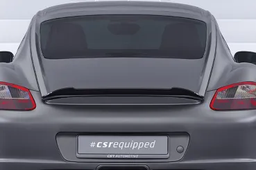 CSR Heckspoiler | Heckflügel mit ABE für Porsche Cayman 987c HF901-S strukturiert schwarz matt (keine Lackierung erforderlich)