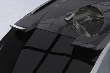 CSR Heckspoiler | Heckflügel mit ABE für Toyota bZ4X / Subaru Solterra HF174-C Carbon Look Hochglanz (keine Lackierung erforderlich)