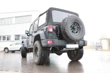 Fox passend für Jeep Wrangler III - JK Endschalldämpfer quer Ausgang rechts/links - 1x100 Typ 25 rechts/links schwarz matt keramikbeschichtet JE032005-293B