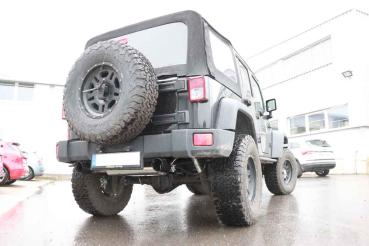 Fox passend für Jeep Wrangler III - JK Endschalldämpfer quer Ausgang rechts/links - 1x100 Typ 25 rechts/links schwarz matt keramikbeschichtet JE032005-293B