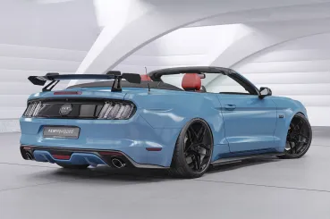 CSR Schwanenhals Heckflügel mit ABE für Ford Mustang MK6 Cabrio SHF047-D01-C Carbon Look Hochglanz (keine Lackierung erforderlich)
