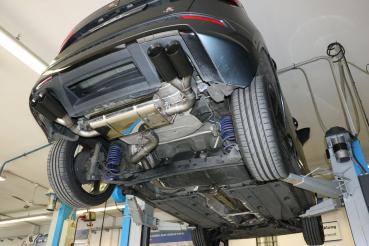 Fox passend für Seat Ateca 4x2 - FP - Black Endschalldämpfer rechts/links und Vorschalldämpfer - 2x90 Typ 25 echts/links schwarz emalliert SE100065-292S-ANL