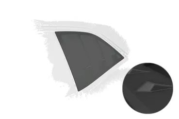 CSR Seitenscheibenblenden für Dodge Challenger (3.Gen) SSB026-S Strukturiert schwarz matt (keine Lackierung erforderlich)