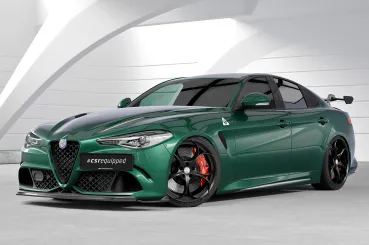 CSR Seitenscheibenblenden mit ABE für Alfa Romeo Giulia (Typ 952) SSB033-S strukturiert schwarz matt (keine Lackierung erforderlich)