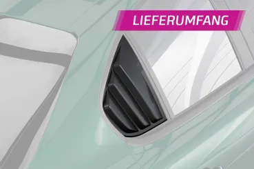 CSR Seitenscheibenblenden mit ABE für Alfa Romeo Giulia (Typ 952) SSB033-S strukturiert schwarz matt (keine Lackierung erforderlich)