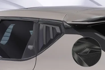 CSR Seitenscheibenblenden mit ABE für Kia EV6 SSB028-C Carbon Look Hochglanz (keine Lackierung erforderlich)