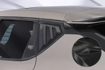 CSR Seitenscheibenblenden mit ABE für Kia EV6 SSB028-G Glossy schwarz Hochglanz (keine Lackierung erforderlich)