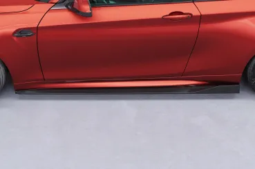 CSR Seitenschweller mit ABE für BMW M2 F87 SS553-C Carbon Look Hochglanz (keine Lackierung erforderlich)