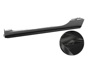 CSR Seitenschweller mit ABE für Fiat 500 SS589-G Glossy schwarz glänzend (keine Lackierung erforderlich)